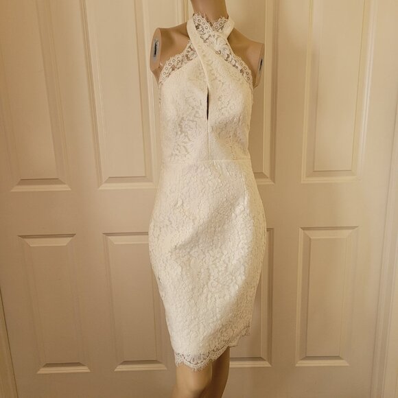 Keepsake The Label Sublime Drean Lace Halter Dress SZ S Ivory - Picture 2 of 14
